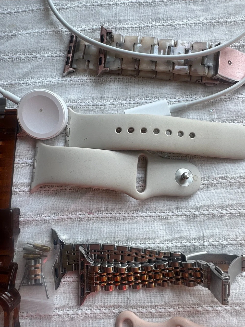 Apple Smartwatch with Assorted Bands - Brown, Pink, Gray, White, Leopard, Floral